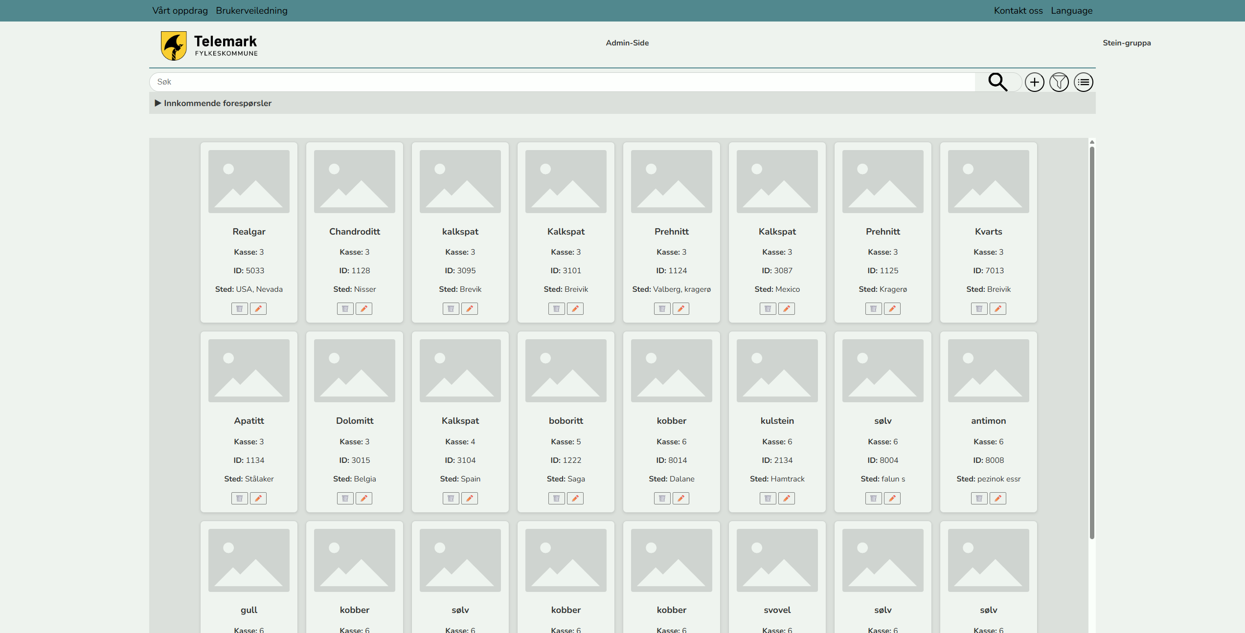 SkienVGS Stiensamling prosjektbilde